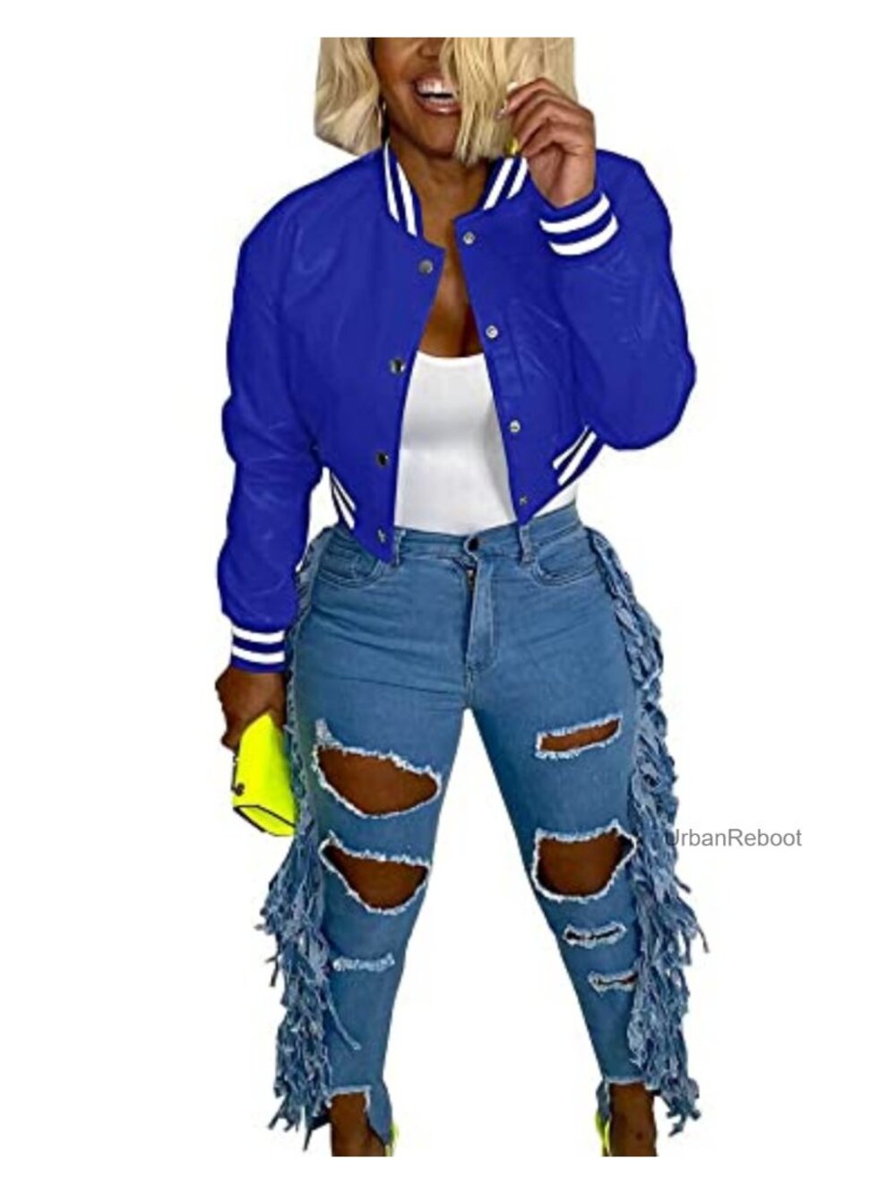 Faux Leather Cropped Moto Bomber Jacket Fall Coat with Pockets